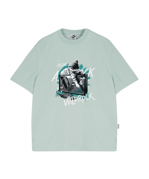 WILDROCK（ワイルドロック）の「フェラインロッカー クールコットン オーバーサイズ 半袖Tシャツ（Tシャツ/カットソー・レディース・ブラック/ピンク/ホワイト/チャコール/ブルー/スカイブルー・SMALL/LARGE/MEDIUM）」の13枚目の写真
