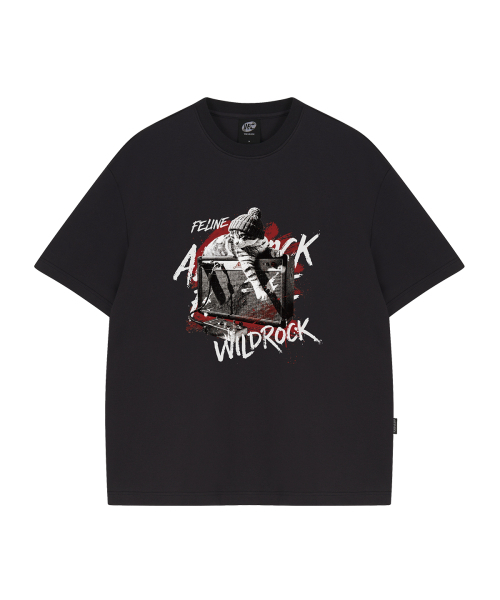 WILDROCK（ワイルドロック）の「フェラインロッカー クールコットン オーバーサイズ 半袖Tシャツ（Tシャツ/カットソー・レディース・ブラック/ピンク/ホワイト/チャコール/ブルー/スカイブルー・SMALL/LARGE/MEDIUM）」の8枚目の写真