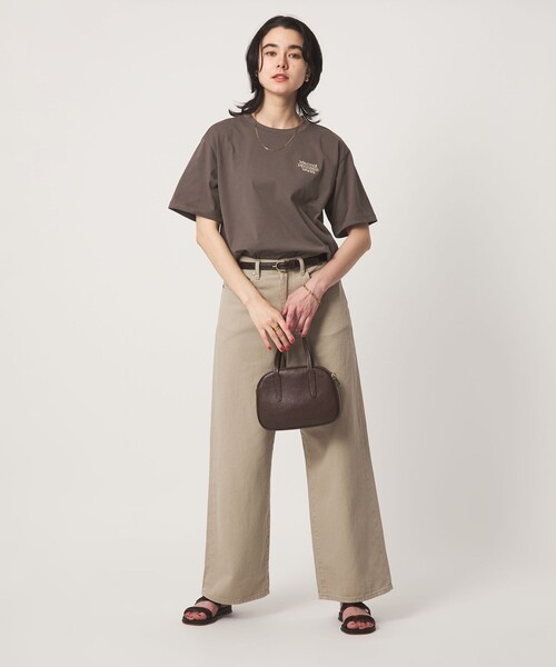 MARMOT(マーモット)の「【別注】<Marmot>ショートスリーブ ロゴ Tシャツ(Tシャツ/カットソー・レディース・ダークブラウン/グレー系/オフホワイト・FREE)」の5枚目の写真