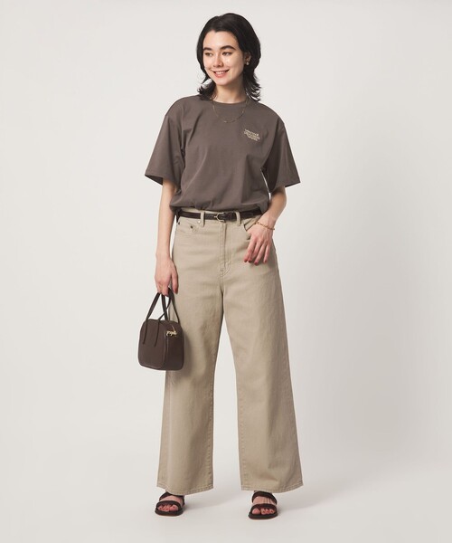 MARMOT(マーモット)の「【別注】<Marmot>ショートスリーブ ロゴ Tシャツ(Tシャツ/カットソー・レディース・ダークブラウン/グレー系/オフホワイト・FREE)」の6枚目の写真