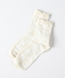 Right-on | BASIC SOCKS(ベーシックソックス)花柄ジャガードソックス(ソックス/靴下)