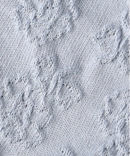 Right-on（ライトオン）の「BASIC SOCKS(ベーシックソックス)花柄ジャガードソックス（ソックス/靴下・レディース・ブルー/ブラック/オフホワイト・フリー）」の11枚目の写真