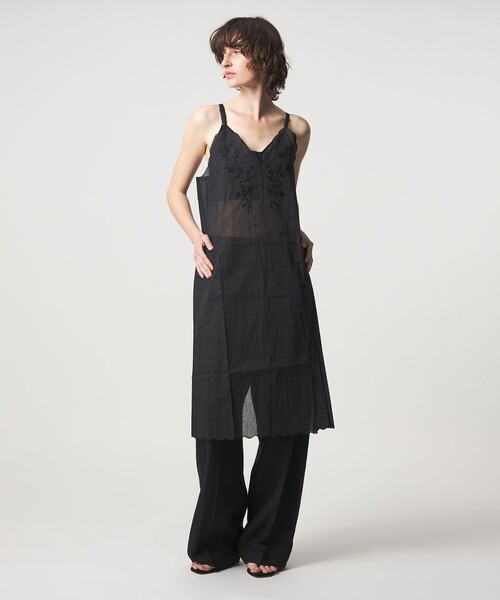 sara mallika（サラ マリカ）の「【別注】＜Sara mallika for 6＞EMBRODERY CAMI DRESS/ワンピース（ワンピース・レディース・ホワイト/ブラック・FREE）」の4枚目の写真