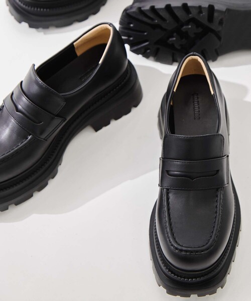 STUDIOUS(ステュディオス)の「【STUDIOUS/ステュディオス】Platform Loafer/プラットフォームローファー/軽量/疲れにくい(ローファー・レディース・ブラック系その他/ブラック・2/1)」の1枚目の写真