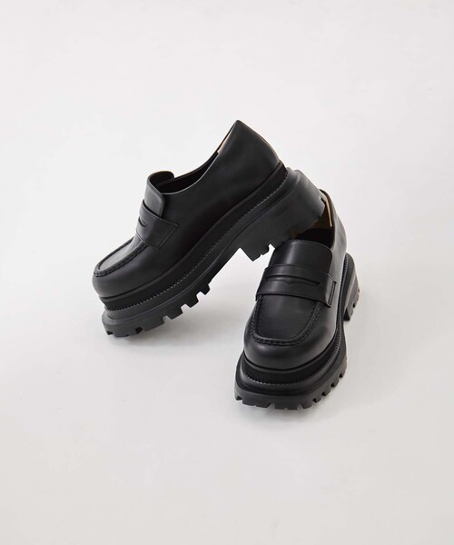 STUDIOUS(ステュディオス)の「【STUDIOUS/ステュディオス】Platform Loafer/プラットフォームローファー/軽量/疲れにくい(ローファー・レディース・ブラック系その他/ブラック・2/1)」の5枚目の写真