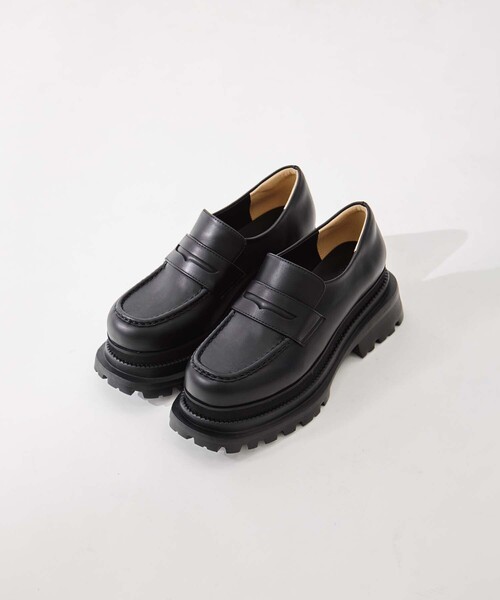 STUDIOUS(ステュディオス)の「【STUDIOUS/ステュディオス】Platform Loafer/プラットフォームローファー/軽量/疲れにくい(ローファー・レディース・ブラック系その他/ブラック・2/1)」の7枚目の写真