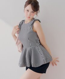 SALON by Chico/セットアップ対応】太リボンペプラムジップスウェット