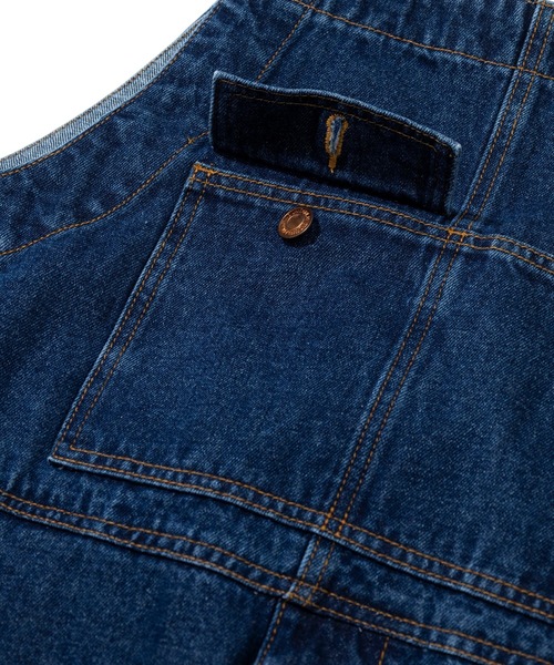 Mountain Mania(マウンテンマニア)の「Mountain Mania/マウンテンマニア Double Knee Denim Overall(サロペット/オーバーオール・メンズ・ライトインディゴブルー/ダークインディゴブルー・MEDIUM/LARGE/X-LARGE)」の4枚目の写真