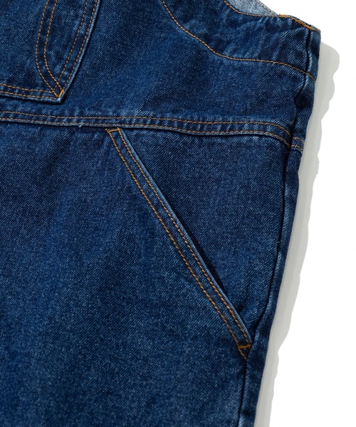 Mountain Mania(マウンテンマニア)の「Mountain Mania/マウンテンマニア Double Knee Denim Overall(サロペット/オーバーオール・メンズ・ライトインディゴブルー/ダークインディゴブルー・MEDIUM/LARGE/X-LARGE)」の6枚目の写真