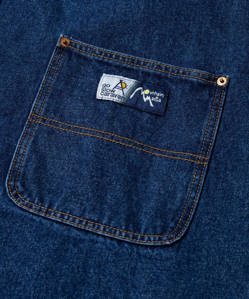 Mountain Mania(マウンテンマニア)の「Mountain Mania/マウンテンマニア Double Knee Denim Overall(サロペット/オーバーオール・メンズ・ライトインディゴブルー/ダークインディゴブルー・MEDIUM/LARGE/X-LARGE)」の14枚目の写真