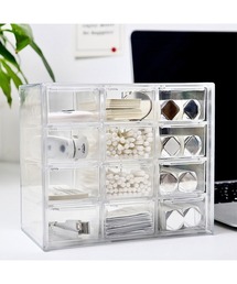 Bling Leads（ブリングリーズ）の「【Bls】【ZA】【Bling Leads】クリアデザイン コスメ収納BOX（収納グッズ）」