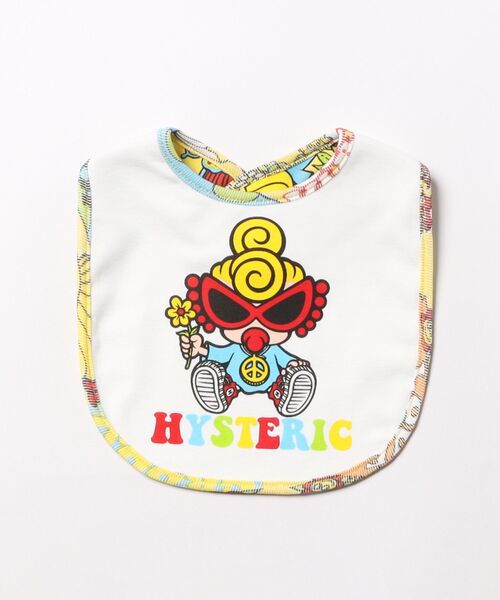 HYSTERIC MINI（ヒステリックミニ）の「FLOWER CHILDREN RV スタイ（スタイ/よだれかけ・キッズ・ホワイト/ブラック/イエロー・FREE）」の3枚目の写真
