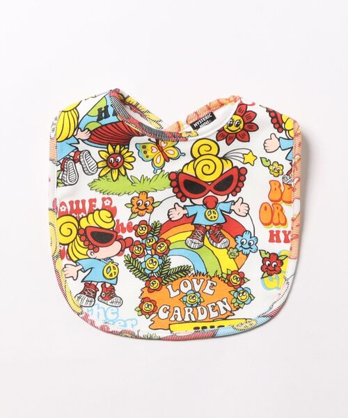 HYSTERIC MINI（ヒステリックミニ）の「FLOWER CHILDREN RV スタイ（スタイ/よだれかけ・キッズ・ホワイト/ブラック/イエロー・FREE）」の6枚目の写真