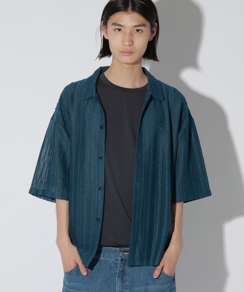 LAKOLE(ラコレ)の「アソート透かし半袖シャツ / 638909(シャツ/ブラウス・メンズ・アイボリー/ブラック/グリーン/ブラウン・MEDIUM/LARGE)」の4枚目の写真