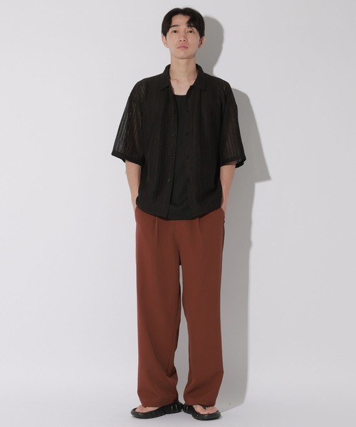LAKOLE(ラコレ)の「アソート透かし半袖シャツ / 638909(シャツ/ブラウス・メンズ・アイボリー/ブラック/グリーン/ブラウン・MEDIUM/LARGE)」の5枚目の写真