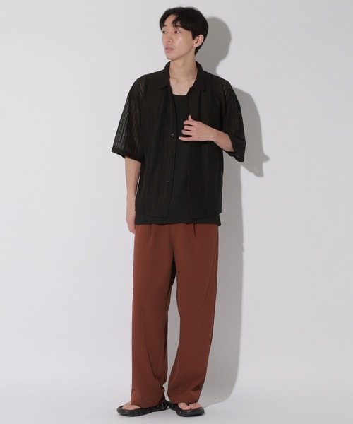 LAKOLE(ラコレ)の「アソート透かし半袖シャツ / 638909(シャツ/ブラウス・メンズ・アイボリー/ブラック/グリーン/ブラウン・MEDIUM/LARGE)」の6枚目の写真