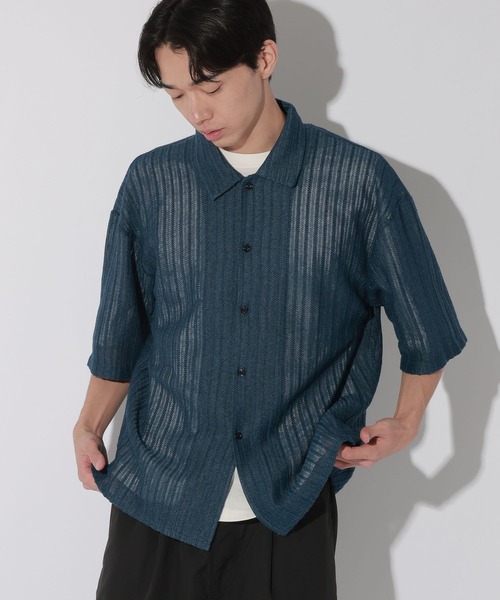 LAKOLE(ラコレ)の「アソート透かし半袖シャツ / 638909(シャツ/ブラウス・メンズ・アイボリー/ブラック/グリーン/ブラウン・MEDIUM/LARGE)」の19枚目の写真