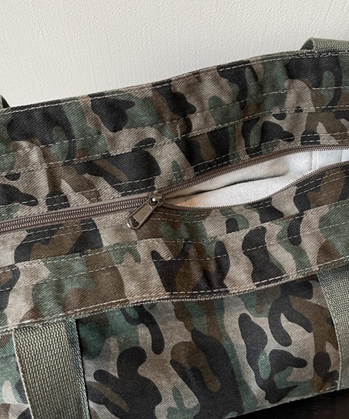 DAY CLOSET(デイ クローゼット)の「【軽量/A4収納可/マチ付き/2WAY】迷彩×レオパード柄 キャンバス ショルダー トート バッグ(トートバッグ・レディース・オリーブ/カーキ・ONE SIZE)」の17枚目の写真