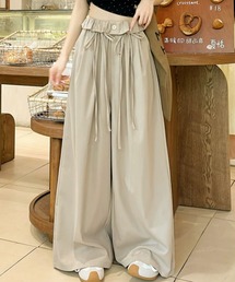 ウエストフリルワイドパンツ
