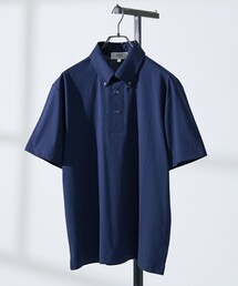 ABAHOUSE GRAY | 【SMART CLOSET】シルケット天竺 ボタンダウン半袖ポロシャツ / 接触冷感 / 遮熱(ポロシャツ)