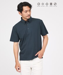 ABAHOUSE GRAY | 【SMART CLOSET】シルケット天竺 ボタンダウン半袖ポロシャツ / 接触冷感 / 遮熱(ポロシャツ)