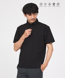 ABAHOUSE GRAY | 【SMART CLOSET】シルケット天竺 ボタンダウン半袖ポロシャツ / 接触冷感 / 遮熱(ポロシャツ)