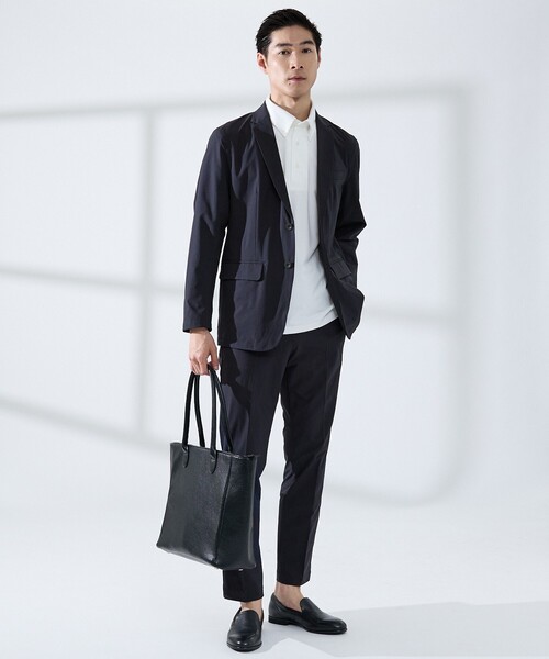 ABAHOUSE GRAY(アバハウスグレイ)の「【SMART CLOSET】シルケット天竺 ボタンダウン半袖ポロシャツ / 接触冷感 / 遮熱(ポロシャツ・メンズ・ブラック/ネイビー/ホワイト/グレイッシュベージュ/グリーン・44/46/48/50)」の17枚目の写真