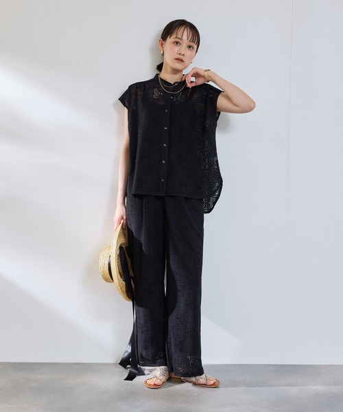 CROSS FUNCTION(クロスファンクション)の「サマ美え レースイージーパンツ【CROSS FUNCTION/クロスファンクション】(その他パンツ・レディース・ブラック/アイボリー・LL/L/M)」の16枚目の写真
