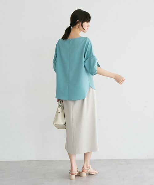 YECCA VECCA(イェッカヴェッカ)の「ハシゴレースタックスリーブブラウス(シャツ/ブラウス・レディース・グリーン/オフホワイト/ネイビー/オレンジ・FREE)」の16枚目の写真