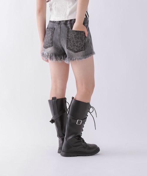 10C REPIPI(ジューシーレピピ)の「【10C REPIPI】ダメージデニムショートパンツ(デニムパンツ・キッズ・ブルー/ブルー系その他/ブラック系その他/ブラック・120cm/140cm/110cm/130cm)」の3枚目の写真