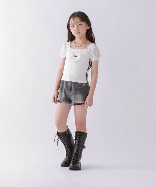 10C REPIPI(ジューシーレピピ)の「【10C REPIPI】ダメージデニムショートパンツ(デニムパンツ・キッズ・ブルー/ブルー系その他/ブラック系その他/ブラック・120cm/140cm/110cm/130cm)」の9枚目の写真