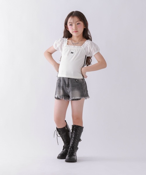 10C REPIPI(ジューシーレピピ)の「【10C REPIPI】ダメージデニムショートパンツ(デニムパンツ・キッズ・ブルー/ブルー系その他/ブラック系その他/ブラック・120cm/140cm/110cm/130cm)」の10枚目の写真