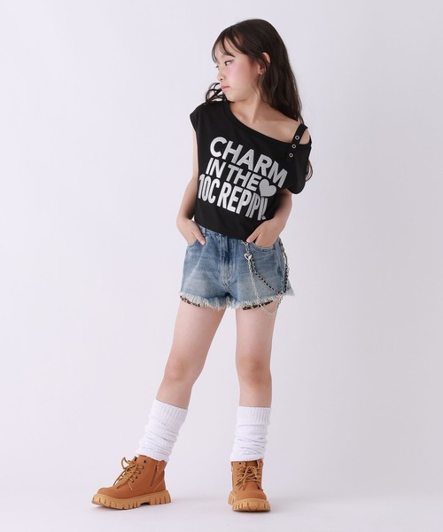 10C REPIPI(ジューシーレピピ)の「【10C REPIPI】ダメージデニムショートパンツ(デニムパンツ・キッズ・ブルー/ブルー系その他/ブラック系その他/ブラック・120cm/140cm/110cm/130cm)」の20枚目の写真