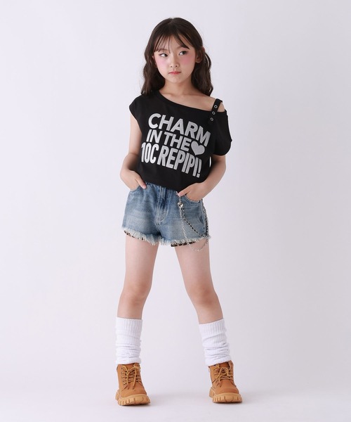 10C REPIPI(ジューシーレピピ)の「【10C REPIPI】ダメージデニムショートパンツ(デニムパンツ・キッズ・ブルー/ブルー系その他/ブラック系その他/ブラック・120cm/140cm/110cm/130cm)」の21枚目の写真