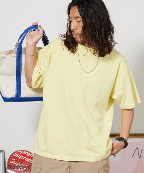 ALOHA BLUE(アロハブルー)の「ALOHA BLUE / アロハブルー 限定 クルーネックシャツ ベーシック メンズ レディース 秋 秋服 2026年秋冬(Tシャツ/カットソー・メンズ・イエロー・M/L)」の8枚目の写真