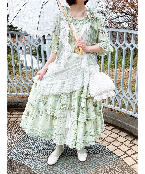 PINK HOUSE（ピンクハウス）の「ドットチュールベスト（ベスト・レディース・ホワイト/ブラック・フリー）」の6枚目の写真