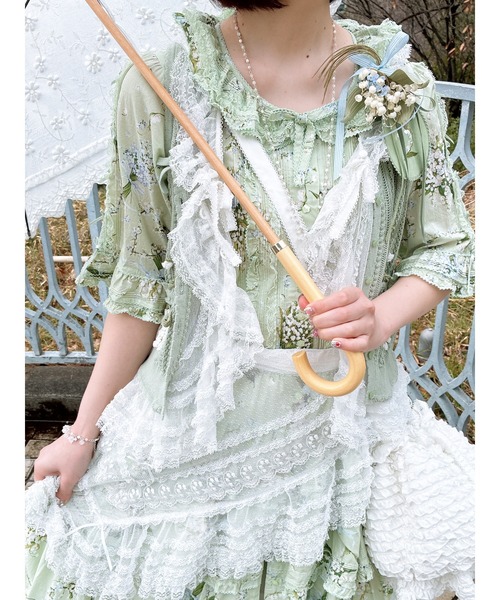 PINK HOUSE（ピンクハウス）の「ドットチュールベスト（ベスト・レディース・ホワイト/ブラック・フリー）」の7枚目の写真