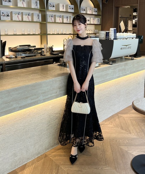 Leja(レジャ)の「【LEJA】スパンコールシシュウチュールフリルマーメイドワンピースオケージョンドレス(ドレス・レディース・ブラック/ブルー・MEDIUM/SMALL)」の21枚目の写真