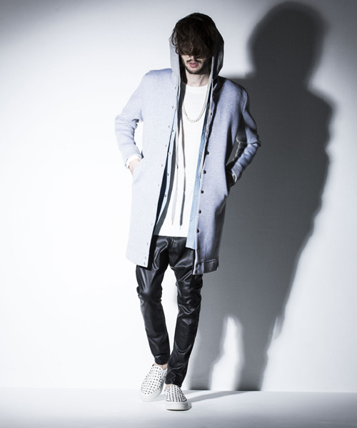 NO ID.（ノーアイディ）の「ms2611-ﾌｰﾄﾞ付ﾃﾞﾆﾑﾛﾝｸﾞSH（シャツ/ブラウス・メンズ・ブルー系その他/ブラック・1/2）」の10枚目の写真