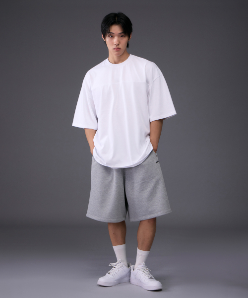 MIHAK(ミハク)の「メタルプレートバミューダパンツ(グレー)(スウェットパンツ・メンズ・その他・1/3/2)」の3枚目の写真