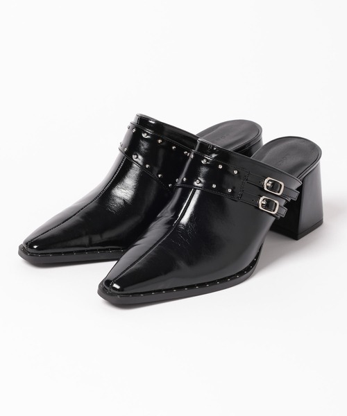 PAGEBOY(ページボーイ)の「Wバックルモードサボ(サンダル・レディース・ブラック/ガンメタ・LARGE/MEDIUM)」の3枚目の写真