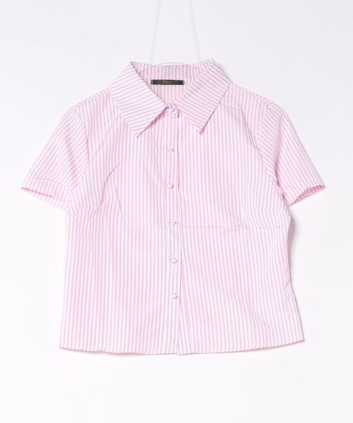 Ritzy（リッツィー）の「ストライプ柄 半袖サマーシャツ（シャツ/ブラウス・レディース・イエロー/ピンク/ブルー・L/M）」の9枚目の写真