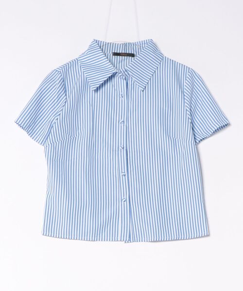 Ritzy（リッツィー）の「ストライプ柄 半袖サマーシャツ（シャツ/ブラウス・レディース・イエロー/ピンク/ブルー・L/M）」の11枚目の写真