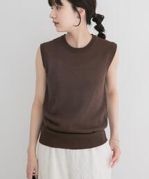 ITEMS URBANRESEARCH | リネン混ノースリーブニット(ニット/セーター)