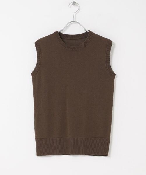 ITEMS URBANRESEARCH(アイテムズ アーバンリサーチ)の「リネン混ノースリーブニット(ニット/セーター・レディース・ブラウン/ライトブルー/ホワイト・FREE)」の11枚目の写真