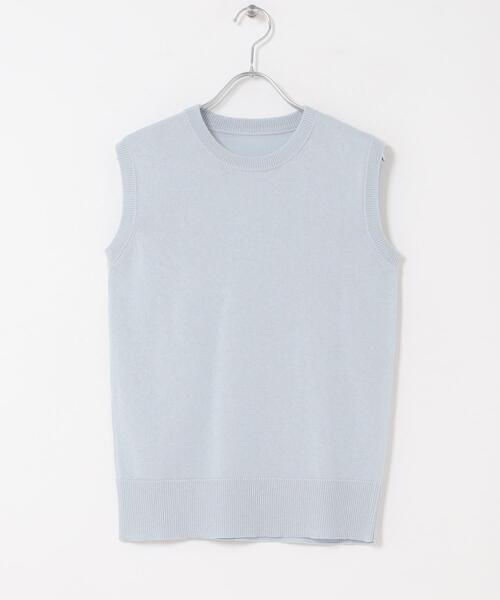 ITEMS URBANRESEARCH(アイテムズ アーバンリサーチ)の「リネン混ノースリーブニット(ニット/セーター・レディース・ブラウン/ライトブルー/ホワイト・FREE)」の18枚目の写真