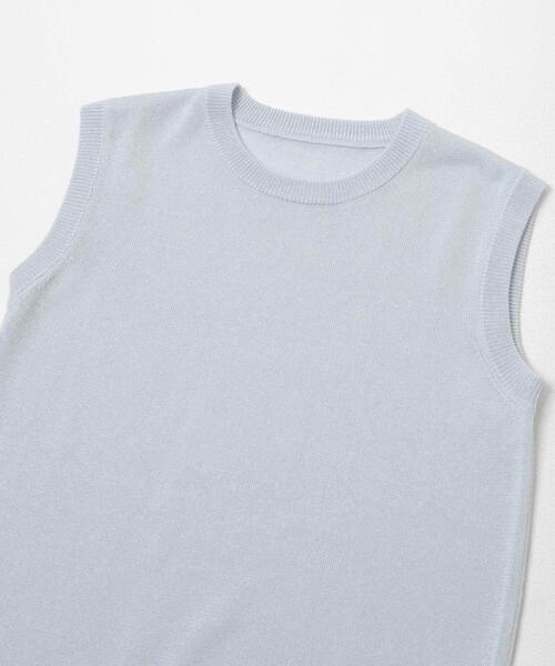 ITEMS URBANRESEARCH(アイテムズ アーバンリサーチ)の「リネン混ノースリーブニット(ニット/セーター・レディース・ブラウン/ライトブルー/ホワイト・FREE)」の19枚目の写真