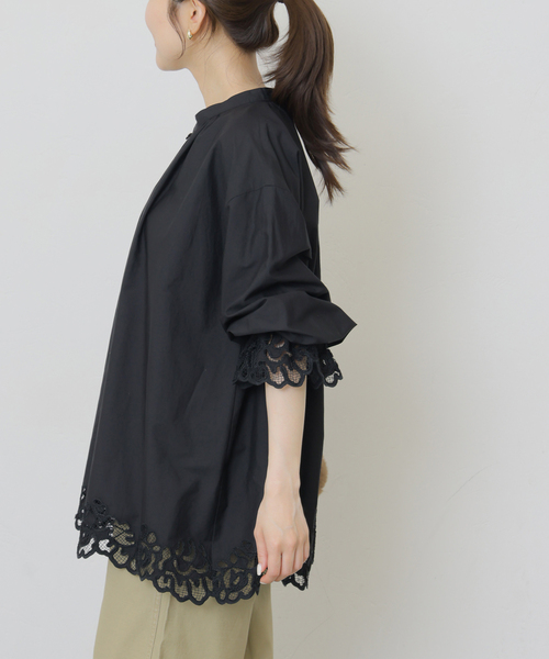 JOURNAL STANDARD relume(ジャーナルスタンダード レリューム)の「《WEB限定追加》エンブロイダリーブラウス(シャツ/ブラウス・レディース・ホワイト/ブラック・FREE)」の8枚目の写真