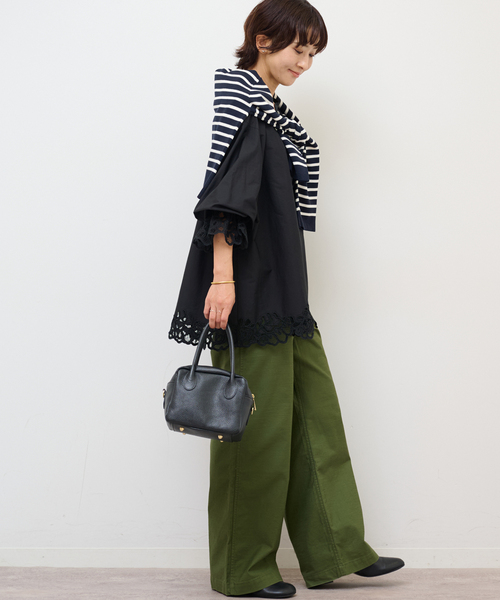 JOURNAL STANDARD relume(ジャーナルスタンダード レリューム)の「《WEB限定追加》エンブロイダリーブラウス(シャツ/ブラウス・レディース・ホワイト/ブラック・FREE)」の11枚目の写真