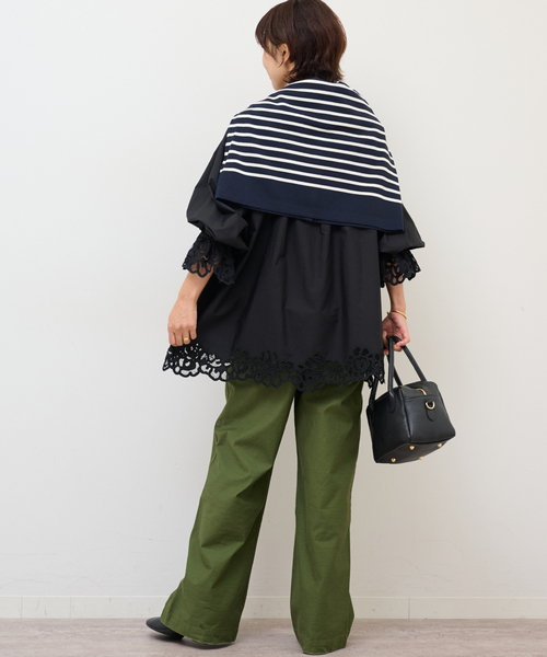 JOURNAL STANDARD relume(ジャーナルスタンダード レリューム)の「《WEB限定追加》エンブロイダリーブラウス(シャツ/ブラウス・レディース・ホワイト/ブラック・FREE)」の12枚目の写真
